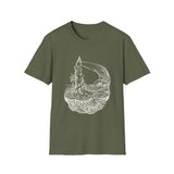Surreal Ocean Shirt, Candle Lighthouse Illusion Art Tee, Whale Sea Life Tee, Beach Lover Gift
