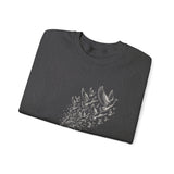 Surreal Firefighter Sweatshirt, Fire Hose Doves Illusion Art Crewneck, Firefighter Gift, Vintage Engraving Tee