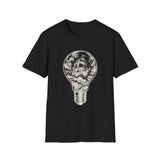 Surreal Ocean Shirt, Ship in a Light Bulb Illusion Art Tee, Sailing Tee, Ocean Lover Gift