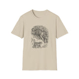 Surreal Cat Shirt, Shadow Tiger Illusion Art Tee, Cat Lover Gift, Vintage Engraving Cat Tee