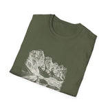 Surreal Paddler Shirt, Kayak to Mountain Illusion Art Tee, Kayaker Gift, Paddling Tee, Lake Life Gift