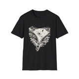 Surreal Space Shirt, Zipper Galaxy Illusion Art Tee, Astronomy Tee, Space Lover Gift
