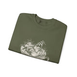 Surreal Tea Sweatshirt, Teacup Whirlpool Illusion Art Crewneck, Tea Lover Gift, Vintage Engraving Tee