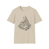 Surreal Bookish Shirt, Book Mountains Illusion Art Tee, Book Lover Gift, Reader Tee, Dark Academia Shirt