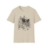 Surreal Christmas Shirt, Gift Box Forest Door Illusion Art Tee, Christmas Gift, Winter Holiday Tee