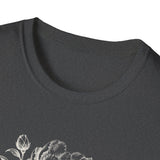 Surreal Engineer Shirt, Blooming Gears Illusion Art Tee, Engineer Gift, Mechanic Tee, Vintage Engraving Tee