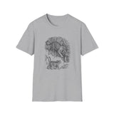 Surreal Cat Shirt, Shadow Tiger Illusion Art Tee, Cat Lover Gift, Vintage Engraving Cat Tee