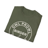 Owl Prowl Regular Shirt, Funny Birder Shirt, Bird Watcher Gift, Birdwatching Tee, Birder Gift
