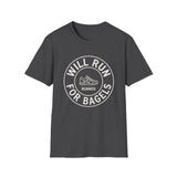 Will Run for Bagels Shirt, Funny Runner Shirt, Runner Gift, Running Tee, Marathon Gift