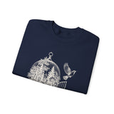 Surreal Bird Sweatshirt, Birdcage Forest Illusion Art Crewneck, Bird Lover Gift, Birdwatching Tee