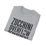 Zucchini Overflow Department Shirt, Funny Vegetable Gardener Shirt, Gardener Gift, Gardening Tee, Vegetable Garden Gift