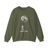 Surreal Celestial Sweatshirt, Moon Balloon Illusion Art Crewneck, Moon Phase Tee, Mystical Witchy Gift
