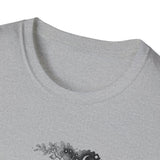 Surreal Bird Shirt, Heron Constellation Illusion Art Tee, Bird Lover Gift, Birdwatching Tee