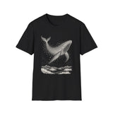 Surreal Bird Shirt, Starling Whale Illusion Art Tee, Bird Lover Gift, Birdwatching Tee