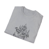 Surreal Architect Shirt, Blueprint Castle Illusion Art Tee, Architect Gift, Vintage Engraving Tee